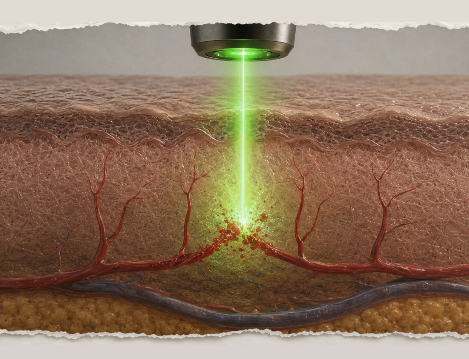 تحسين الأوعية الدموية والاحمرار باستخدام تقنية V-Laser