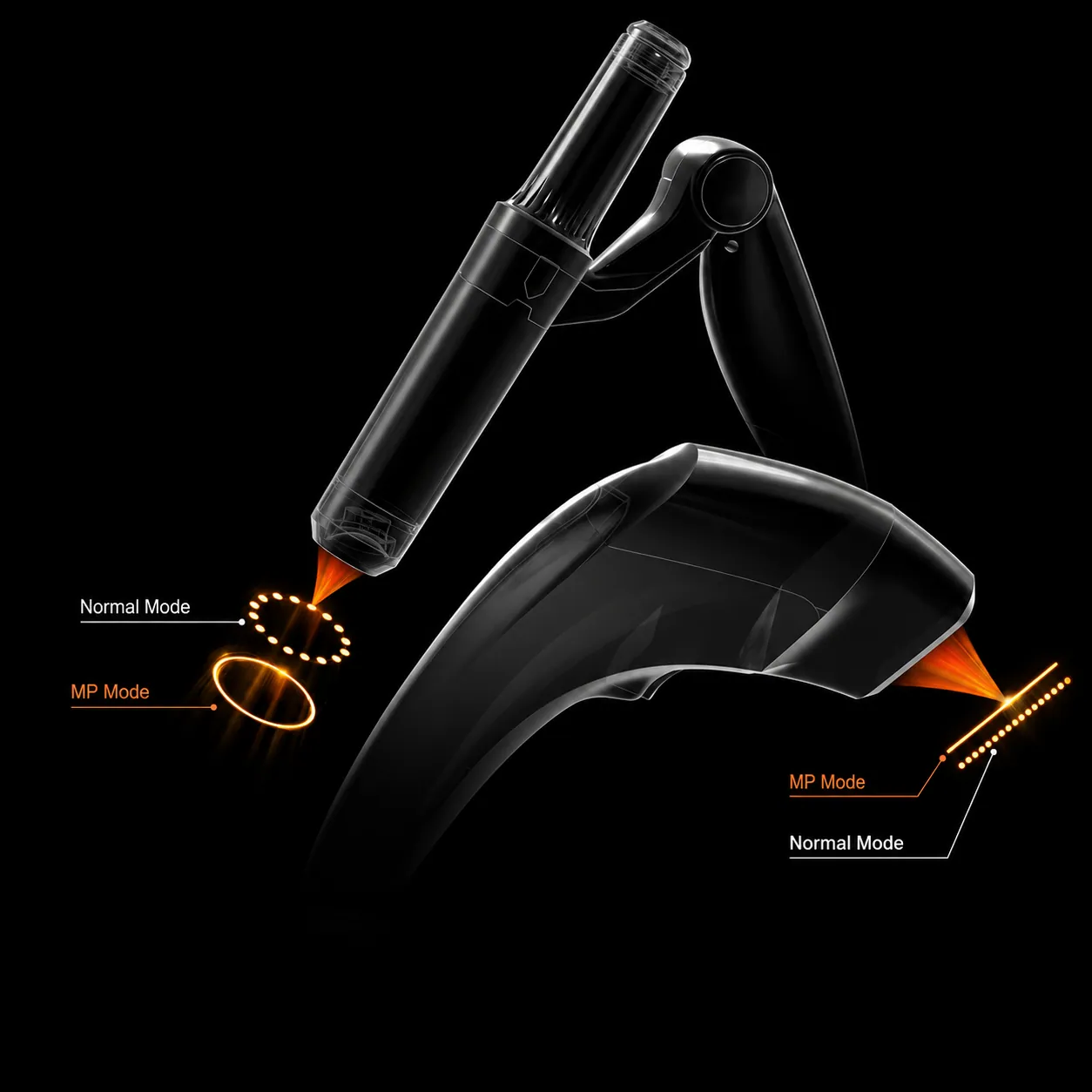 قبضة Ultra F وقبضة Ultra Booster من نوع القلم · وضع MP / الوضع العادي